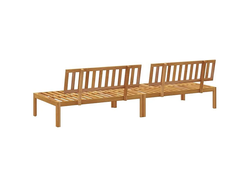 Canapés centraux palette de jardin 2 pcs bois massif d'acacia