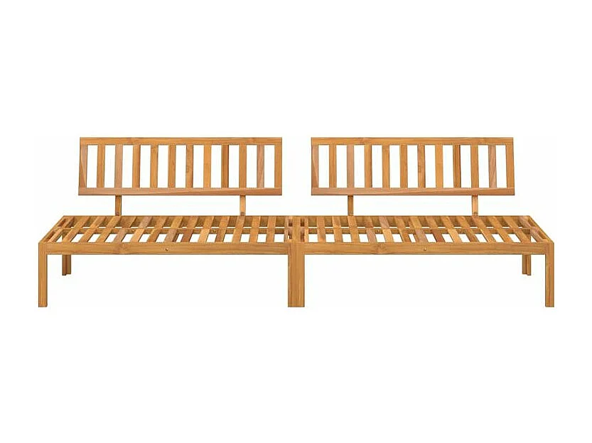 Canapés centraux palette de jardin 2 pcs bois massif d'acacia