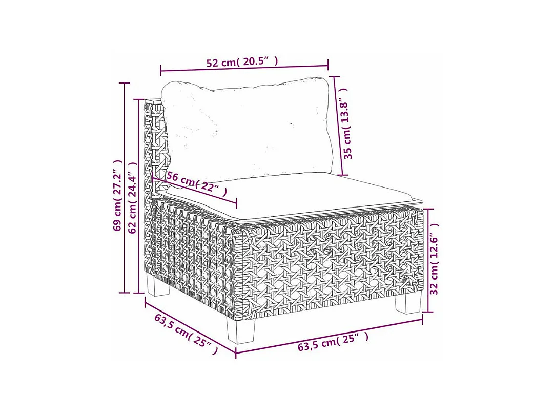 Salon de jardin avec coussins 10 pcs beige résine tressée