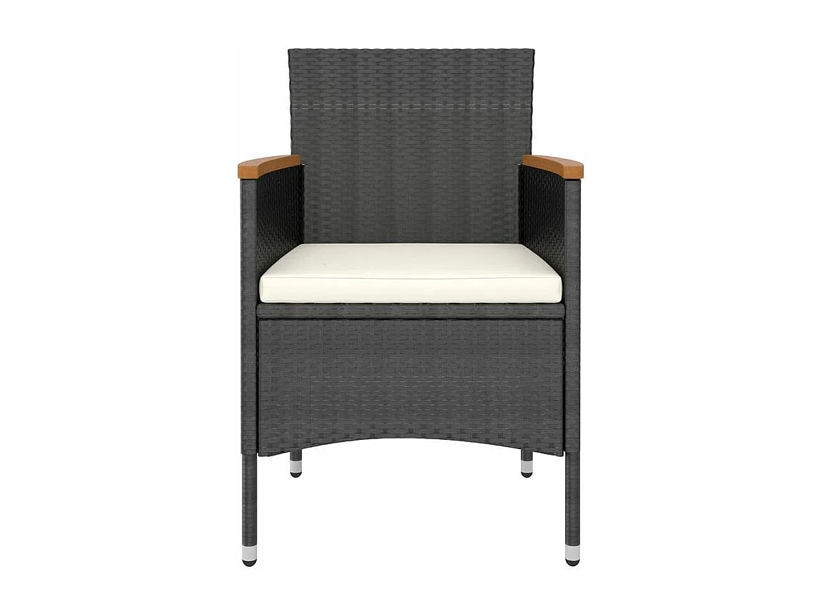 Mobilier à dîner de jardin 9 pcs résine tressée et verre trempé