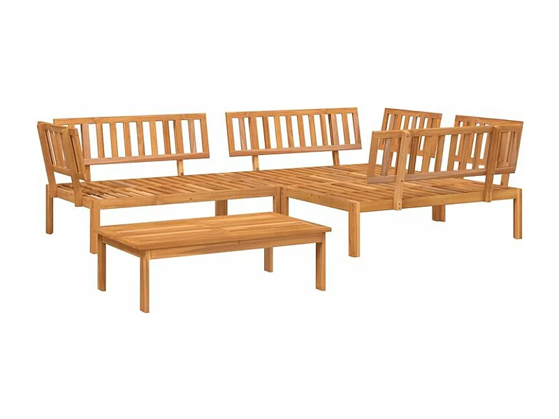 Salon palette de jardin 4 pcs bois d'acacia massif