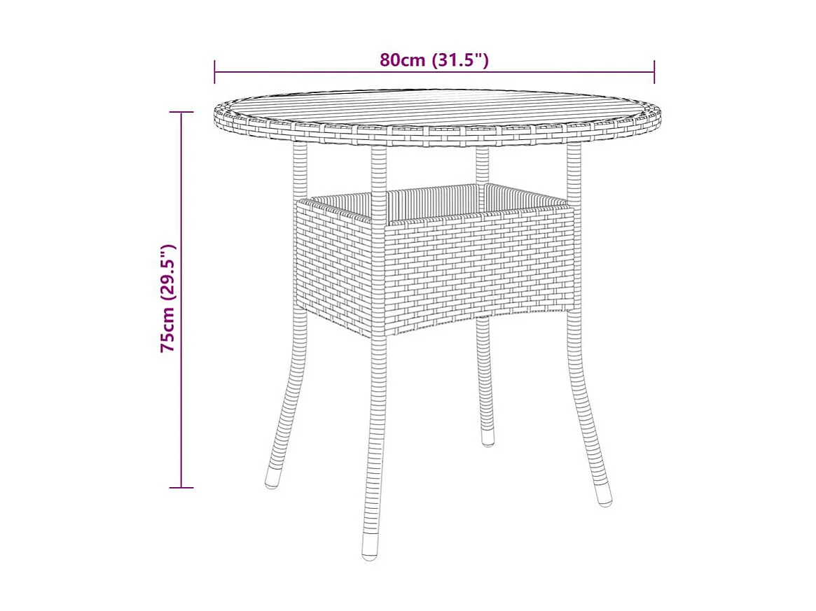 Mobilier à dîner de jardin 3 pcs Résine tressée Noir