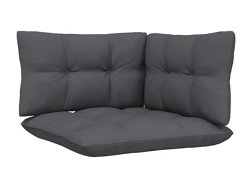 Salon de jardin 13 pcs avec coussins anthracite bois de pin