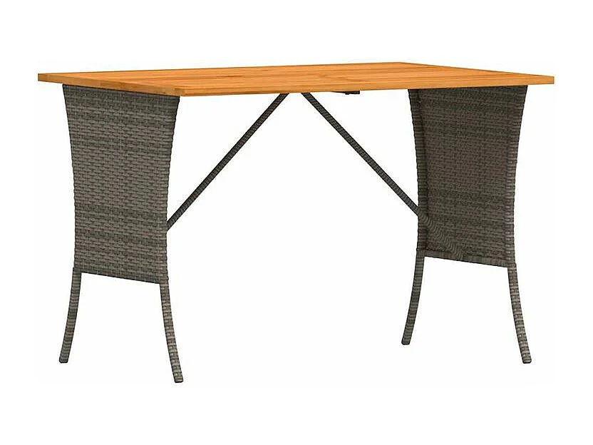 Ensemble à manger jardin 4pcs et coussins Gris Résine tressée