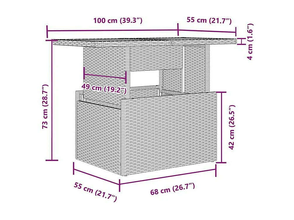 Salon de jardin avec coussins 2pcs gris résine tressée et verre