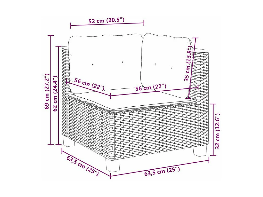 Salon de jardin avec coussins 6 pcs beige résine tressée