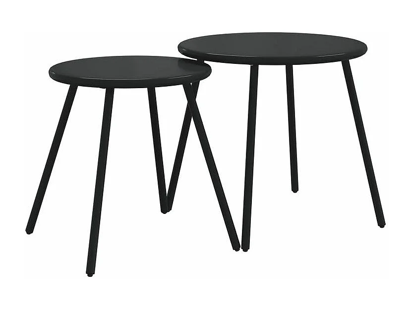 Ensemble de meubles de balcon avec coussins 5 pcs noir acier