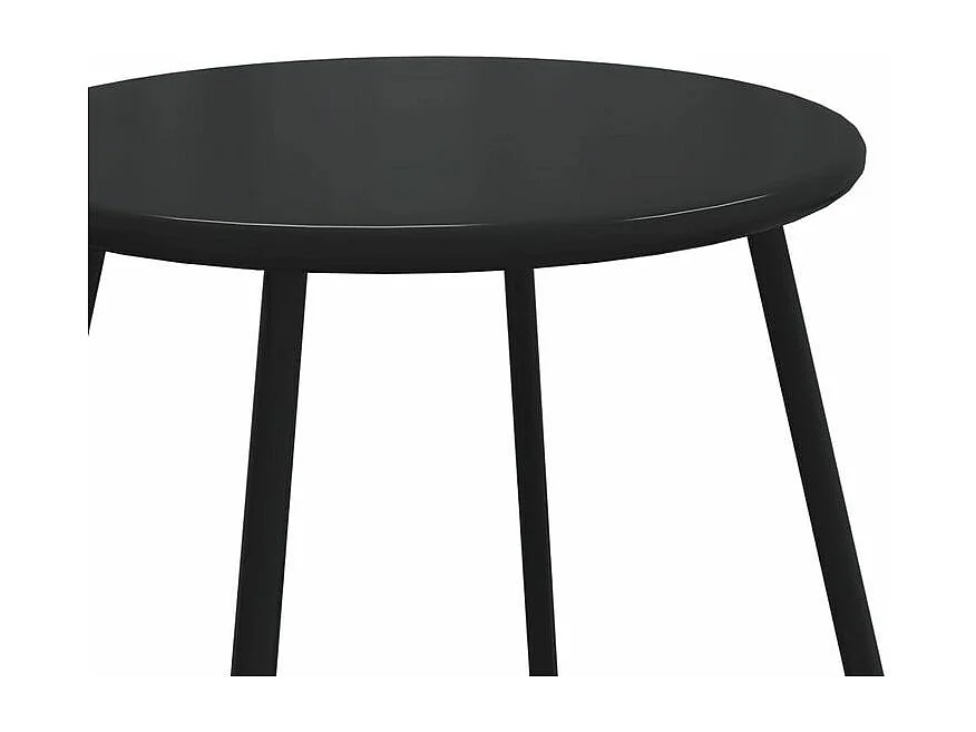 Ensemble de meubles de balcon avec coussins 5 pcs noir acier