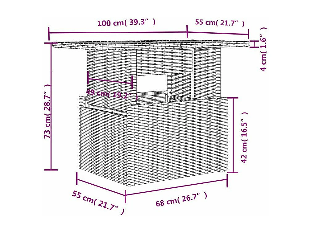 Salon de jardin avec coussins 7 pcs gris clair résine tressée