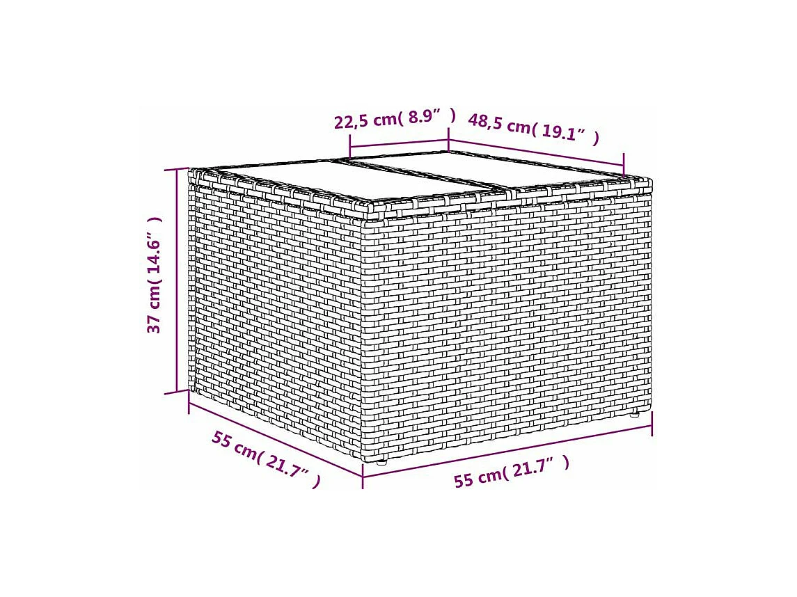 Salon de jardin et coussins 11 pcs marron résine tressée