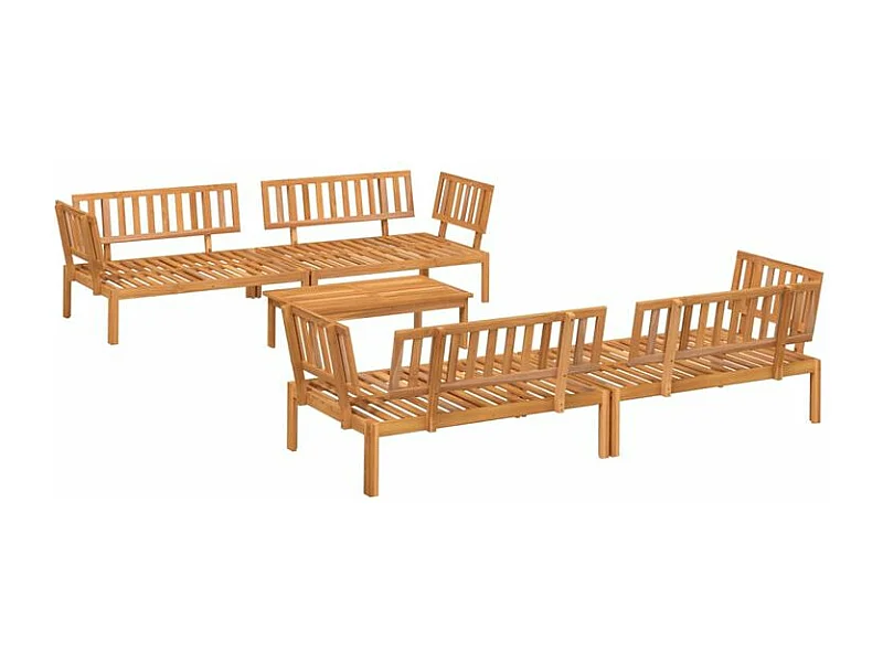 Salon palette de jardin 5 pcs bois d'acacia massif