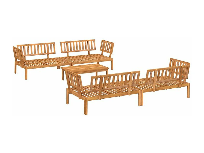 Salon palette de jardin 5 pcs bois d'acacia massif