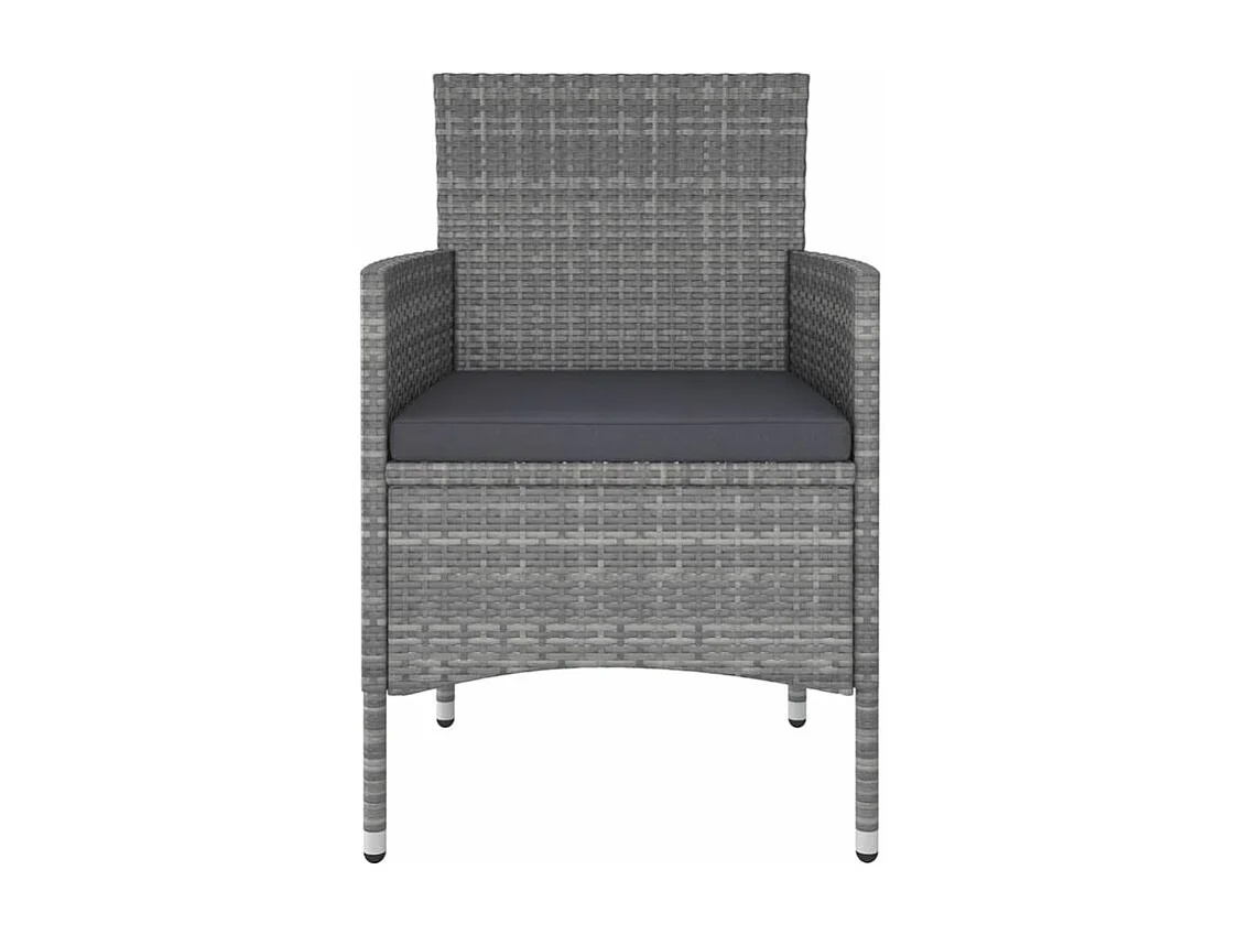 Salon de jardin 5 pcs Résine tressée Gris