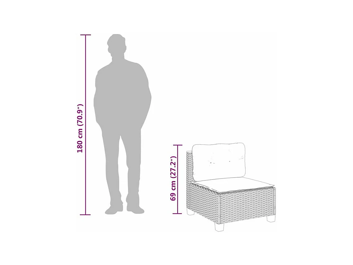 Salon de jardin avec coussins 5 pcs beige résine tressée