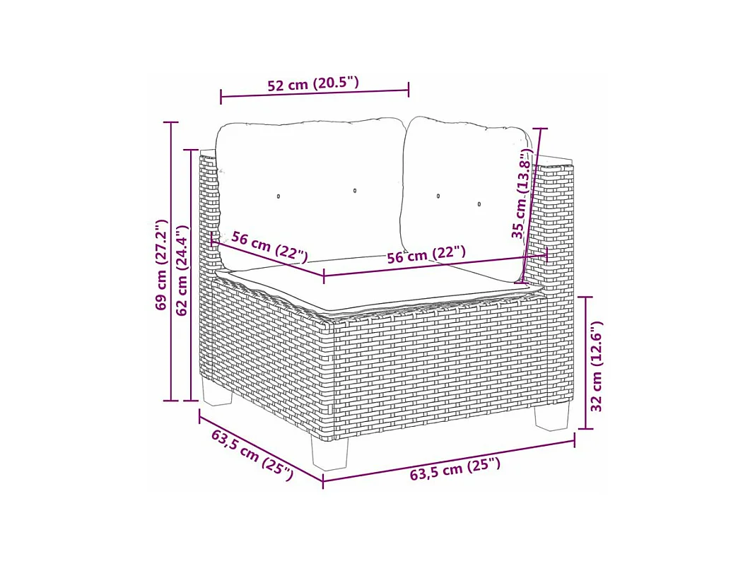 Salon de jardin avec coussins 5 pcs beige résine tressée