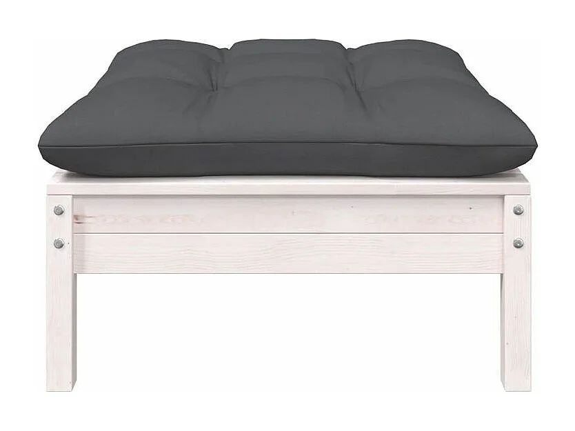 Salon de jardin 5 pcs avec coussins bois de pin massif