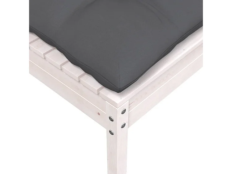 Salon de jardin 5 pcs avec coussins bois de pin massif