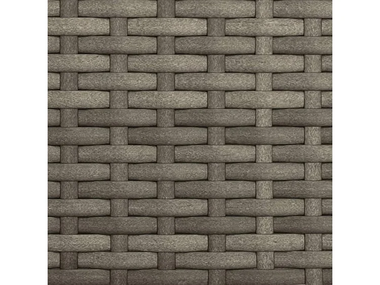 Canapé de jardin 3 places avec auvent et tabourets gris rotin