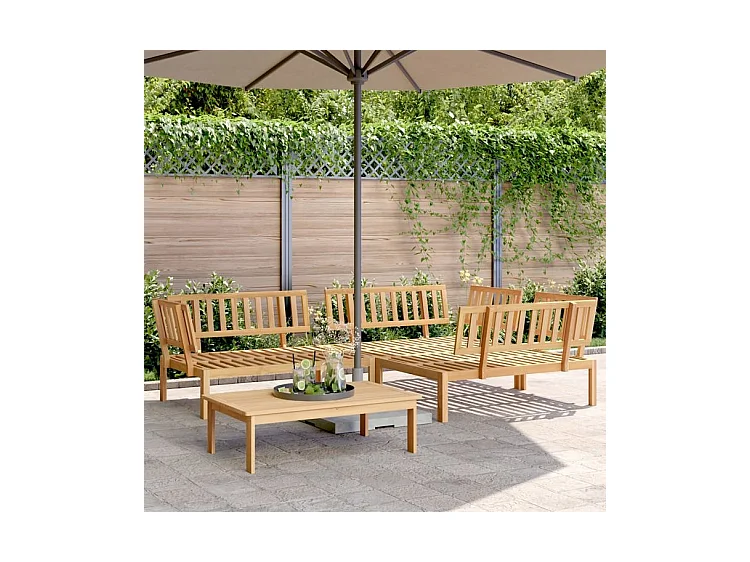 Salon palette de jardin 4 pcs bois d'acacia massif