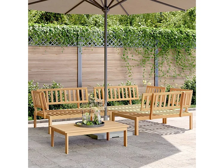 Salon palette de jardin 4 pcs bois d'acacia massif