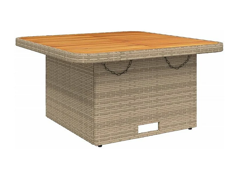 Ensemble à manger de jardin et coussins 3 pcs Beige poly rotin