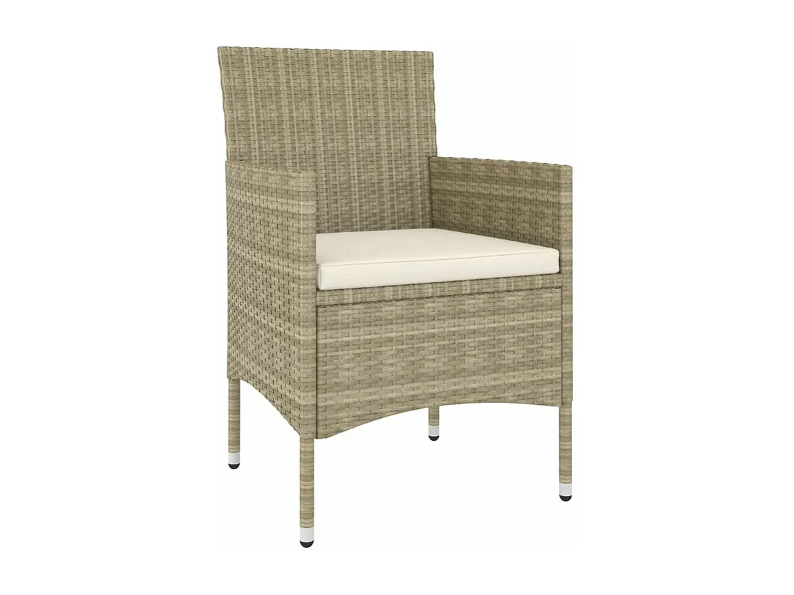 Salon de jardin 5 pcs Résine tressée Beige