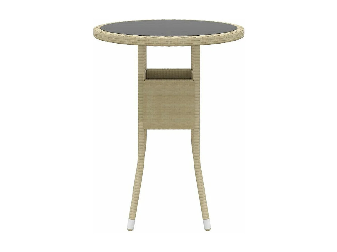 Salon de jardin 5 pcs Résine tressée Beige