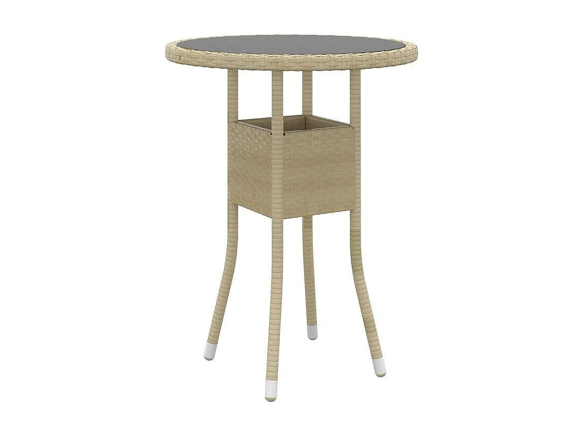 Salon de jardin 5 pcs Résine tressée Beige