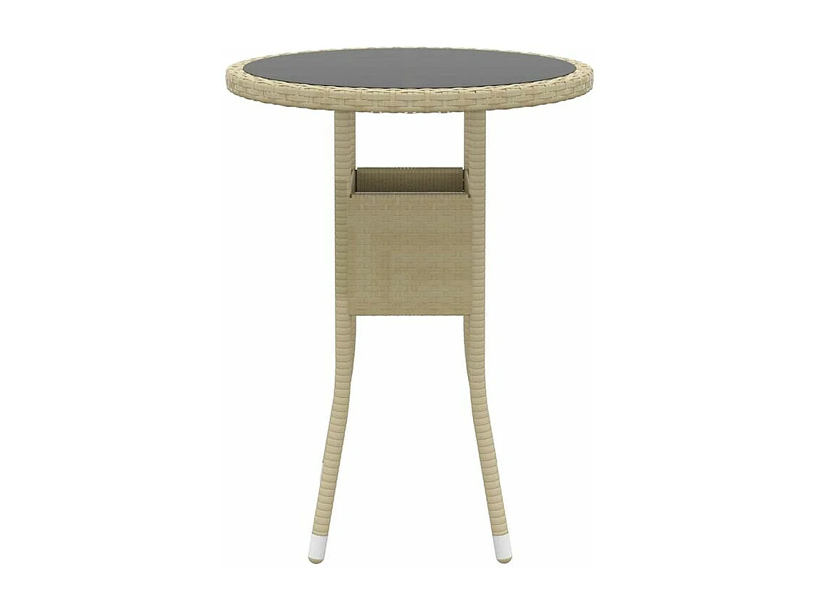 Salon de jardin 5 pcs Résine tressée Beige