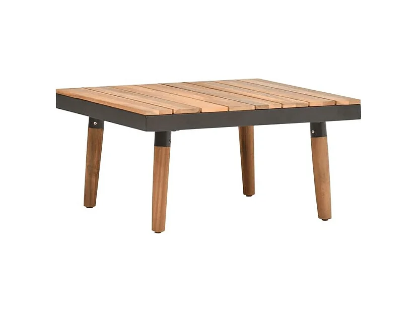 Salon de jardin 4 pcs avec coussins Bois massif d'acacia