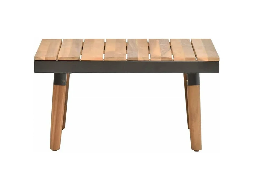 Salon de jardin 4 pcs avec coussins Bois massif d'acacia