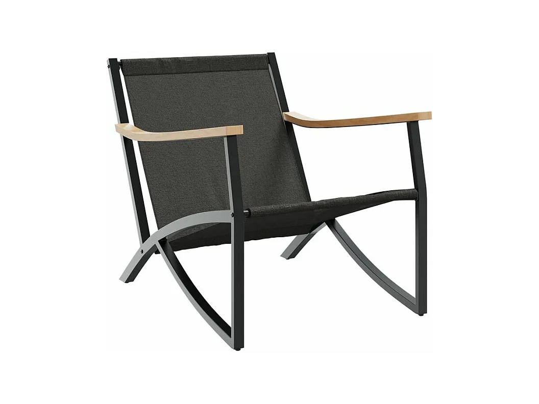 Chaises de jardin avec coussins lot de 2 noir acier