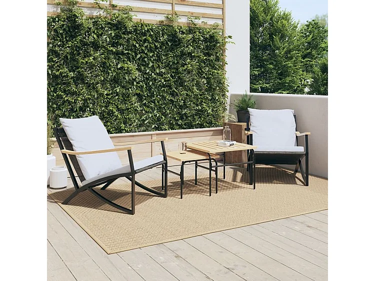 Chaises de jardin avec coussins lot de 2 noir acier