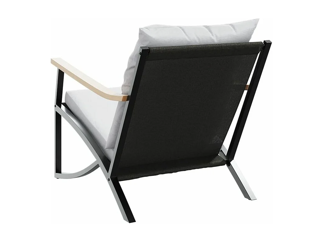 Chaises de jardin avec coussins lot de 2 noir acier