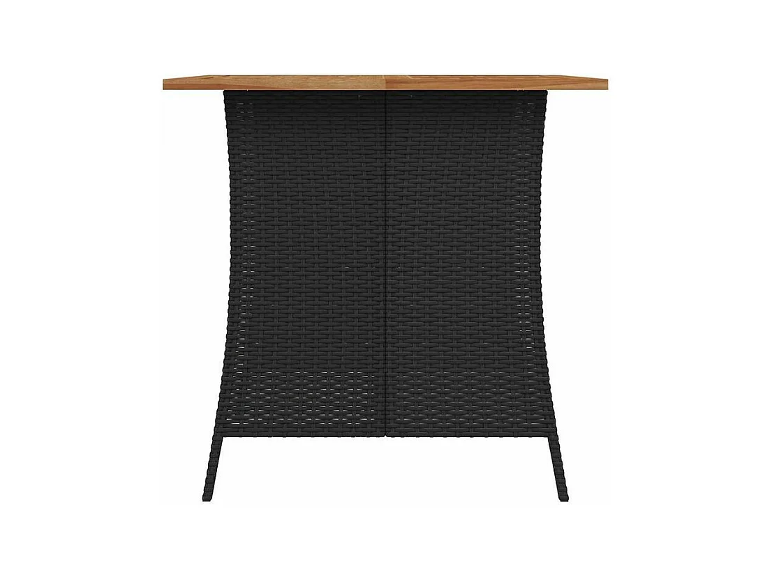 Ensemble à manger de jardin coussins 5pcs noir résine tressée