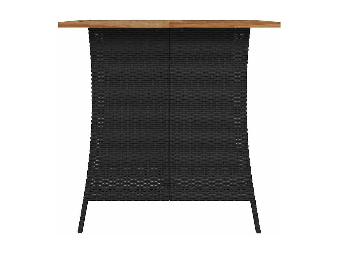 Ensemble à manger de jardin coussins 5pcs noir résine tressée