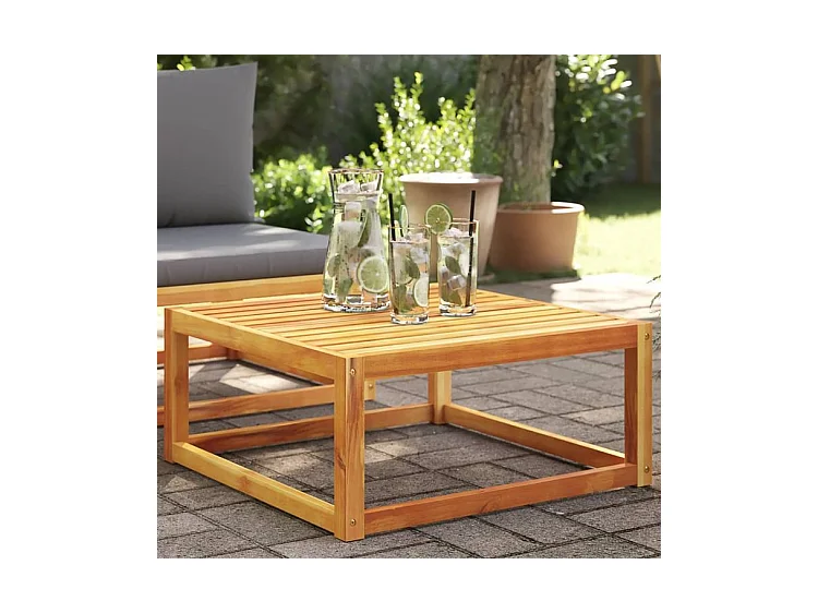 Table de jardin 65x65x29 bois massif d'acacia