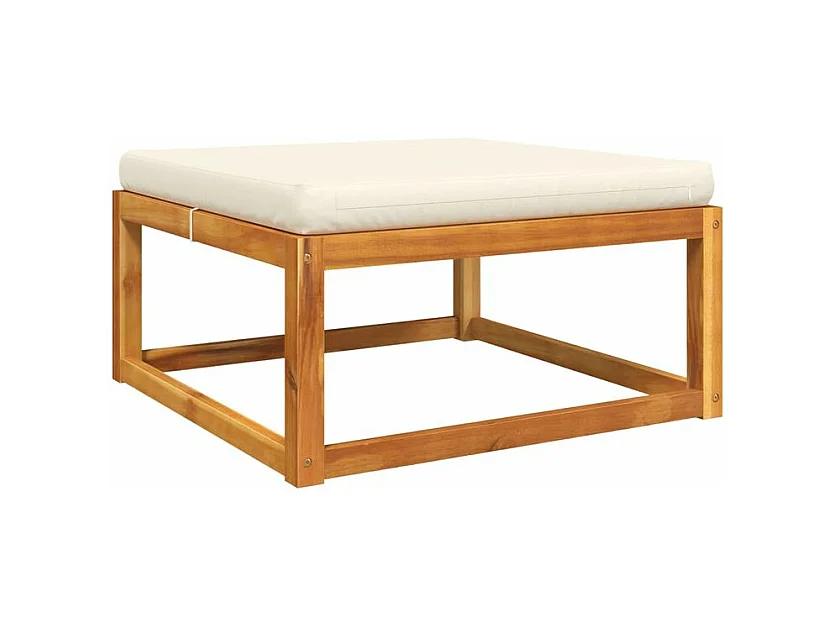 Salon de jardin avec coussins 3 pcs bois massif d'acacia