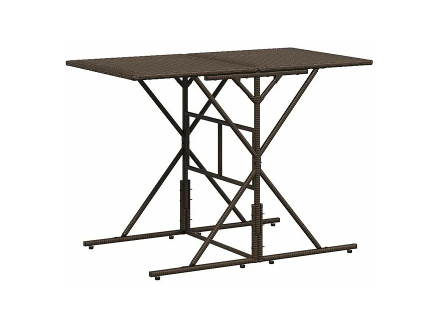 Ensemble à manger de jardin et coussins 7 pcs marron rotin