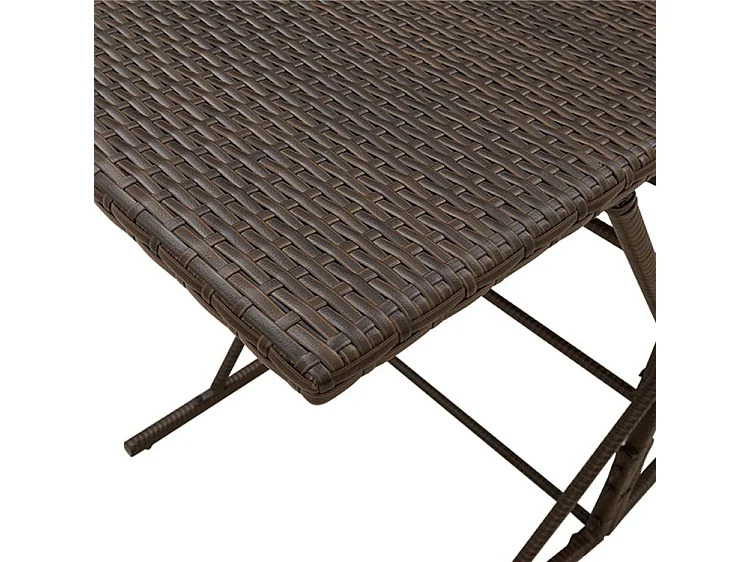Ensemble à manger de jardin et coussins 7 pcs marron rotin