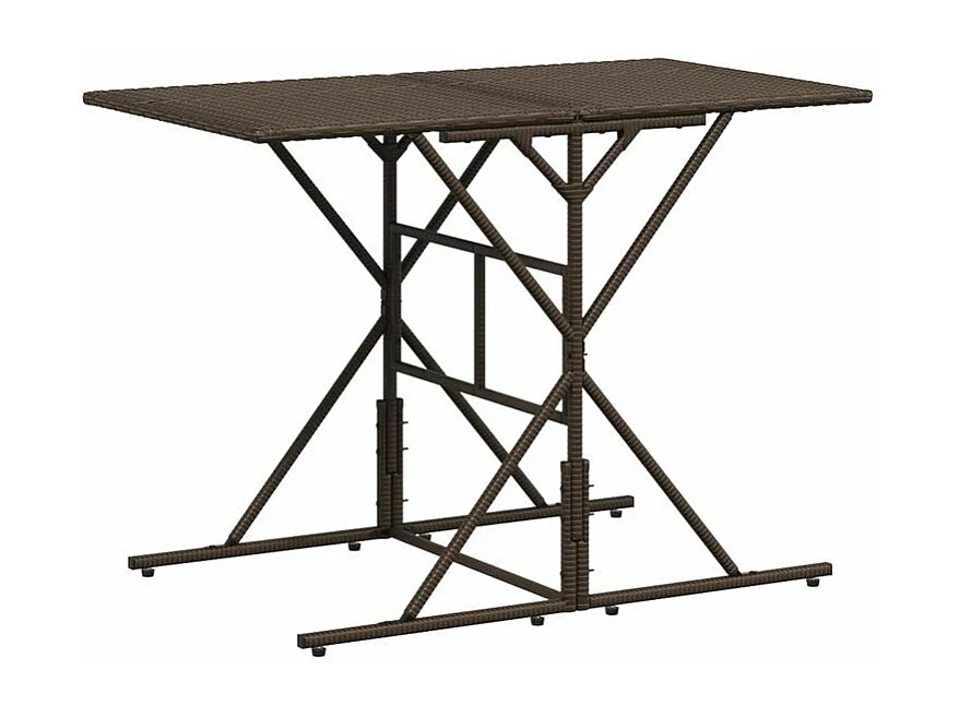 Ensemble à manger de jardin et coussins 7 pcs marron rotin