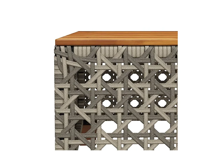 Salon de jardin 8 pcs avec coussins gris résine tressée