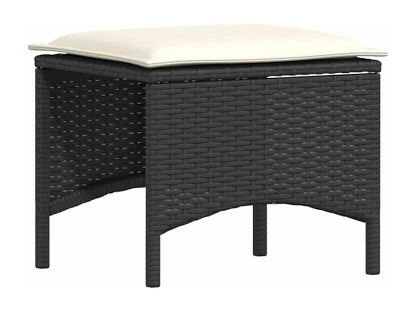 Ensemble à manger de jardin avec coussins 3 pcs Noir