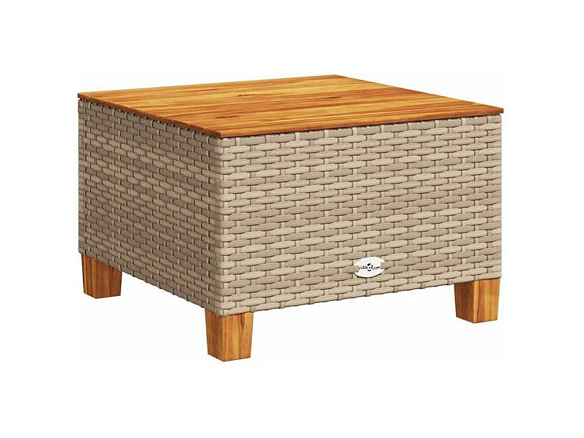 Salon de jardin 11 pcs avec coussins beige résine tressée