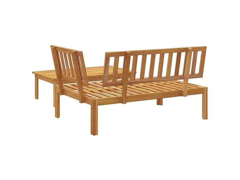 Salon de jardin palette 2 pcs bois massif d'acacia