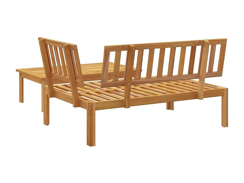 Salon de jardin palette 2 pcs bois massif d'acacia