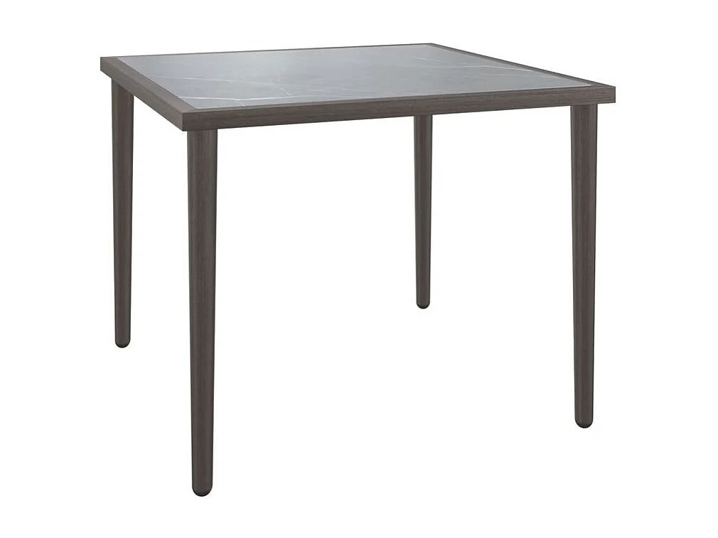 Salon de jardin 3 pcs avec coussins Gris Résine tressée