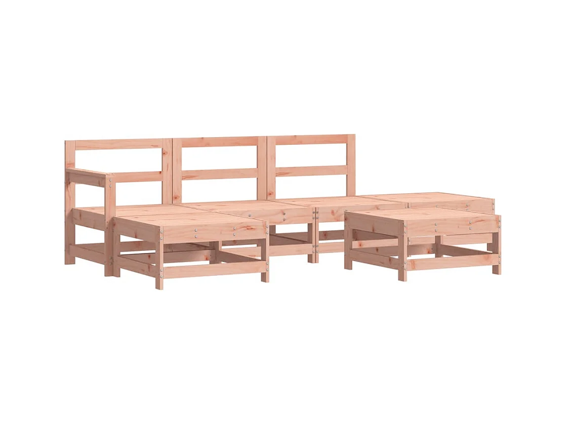Salon de jardin 6 pcs bois massif douglas