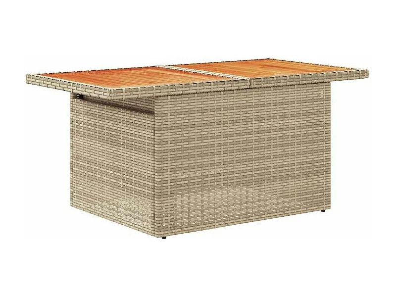 Salon de jardin avec coussins 6 pcs beige résine tressée