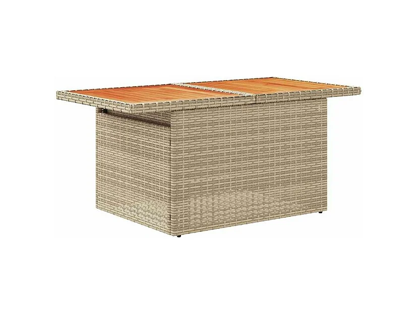 Salon de jardin avec coussins 6 pcs beige résine tressée